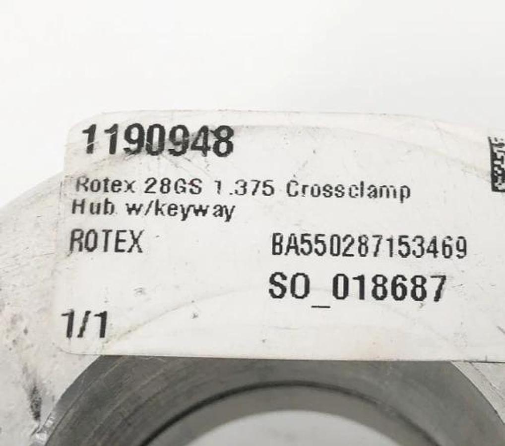 New KTR Rotex GS28 Aluminum Jaw Coupling 1.375" ID - No Box