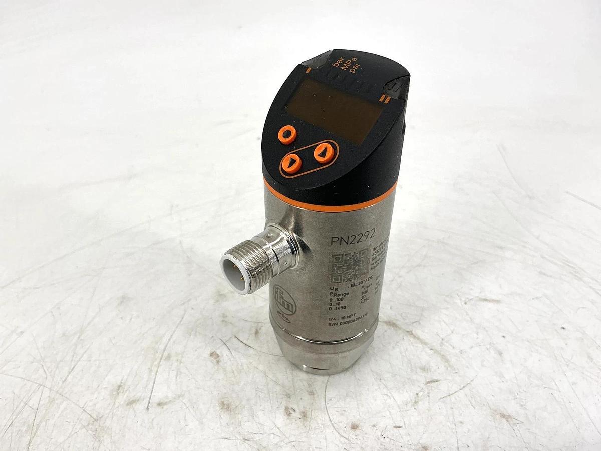 New IFM Efector PN2292 Pressure Sensor 4-Pin 18-30V PN-100-SEN14-MFRKG/US/ /V