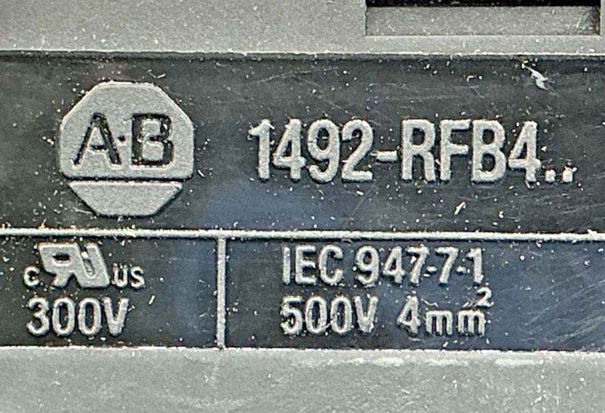 Lot of 3 New Allen Bradley 1492-RFB424 Fuse Holding Terminal Block 10-57VAC/DC