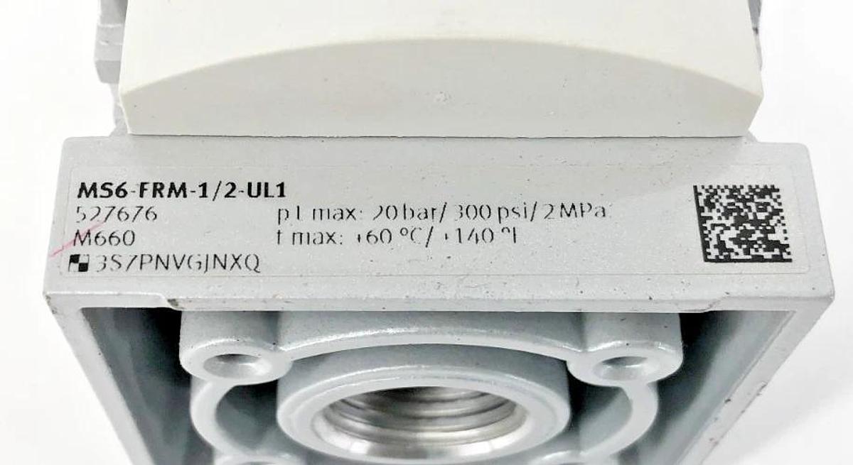Used Lot of 2 Festo MS6-FRM-1/2-UL1 Branching Modules 300psi 527676