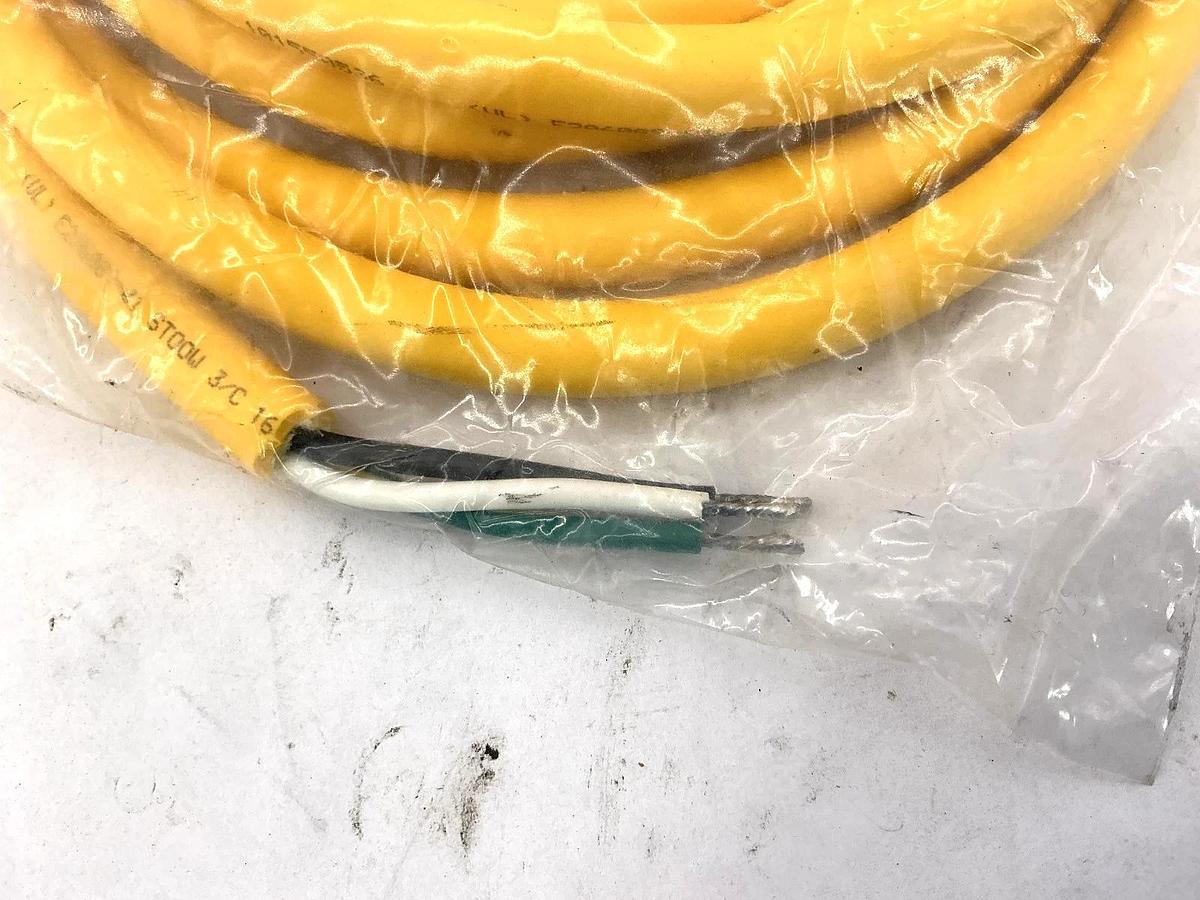 New Turck RKM-36-3M Mini Fast Cordset 3-Pin Female 3-Wire 10A 600V