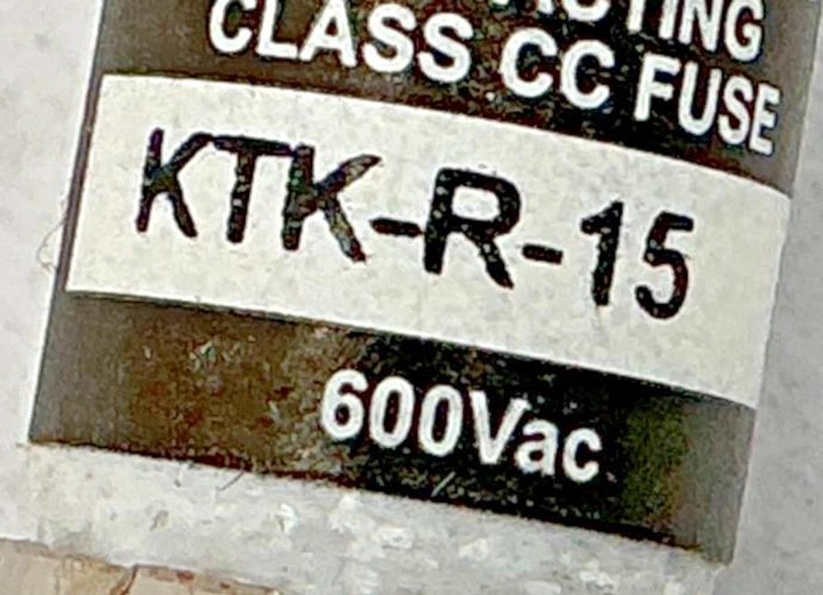 Lot of 3 New Bussmann KTK-R-15 Limitron Current-Limiting Class CC Fuse 15A 600V