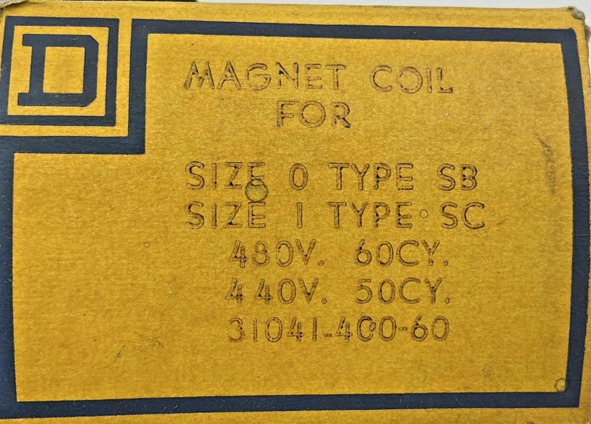 New Square D 31041-400-60 Magnetic Coil 440/480V 50/60CY 3104140060