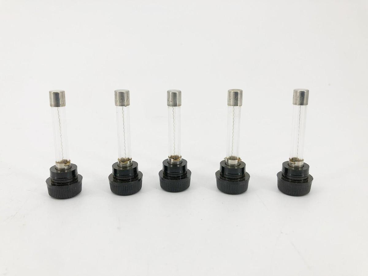 Lot of 5 New Bussmann GLR-4 Fast Acting Fuses 4A 300VAC