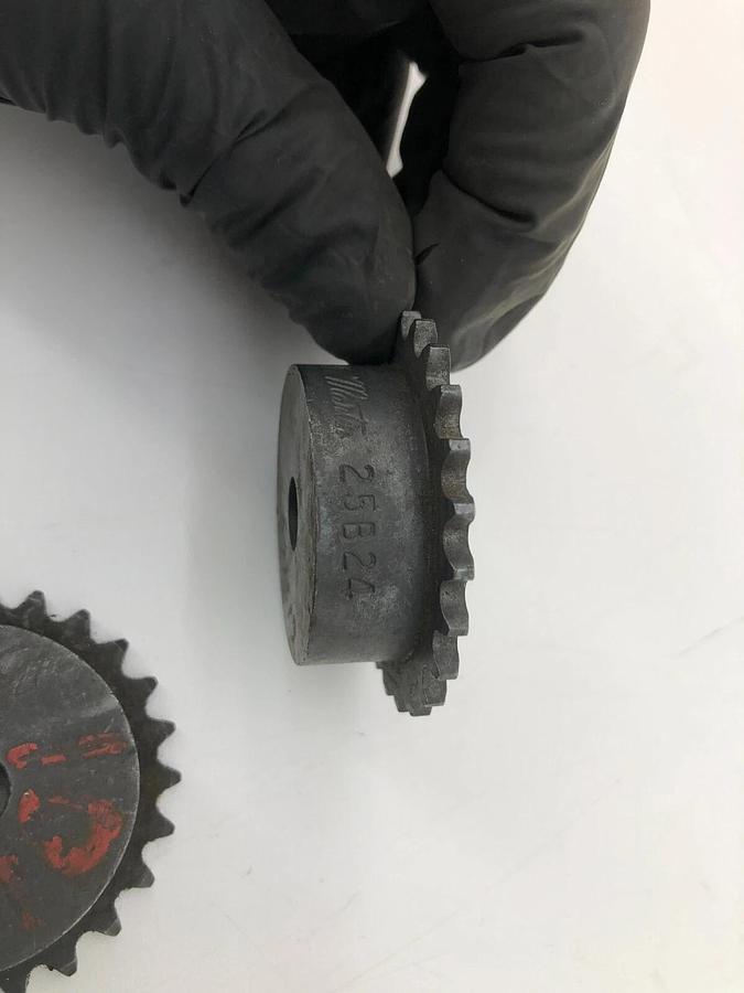 Lot of 2 New Martin 25B24 Sprockets, #25 Chain, 3/8" Bore, 24 Teeth