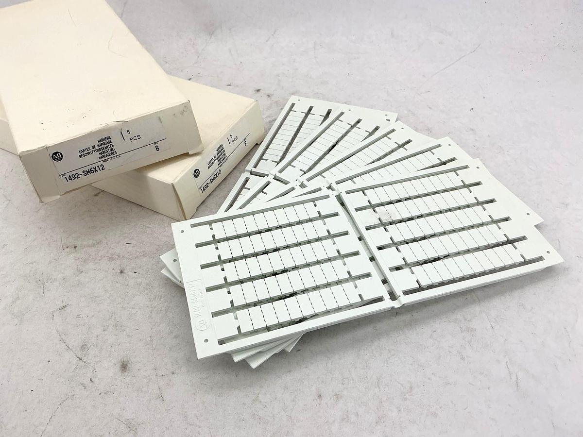 Lot of 2 New Allen Bradley 1492-SM6X12 Ser B Markers 5PCS Per Box