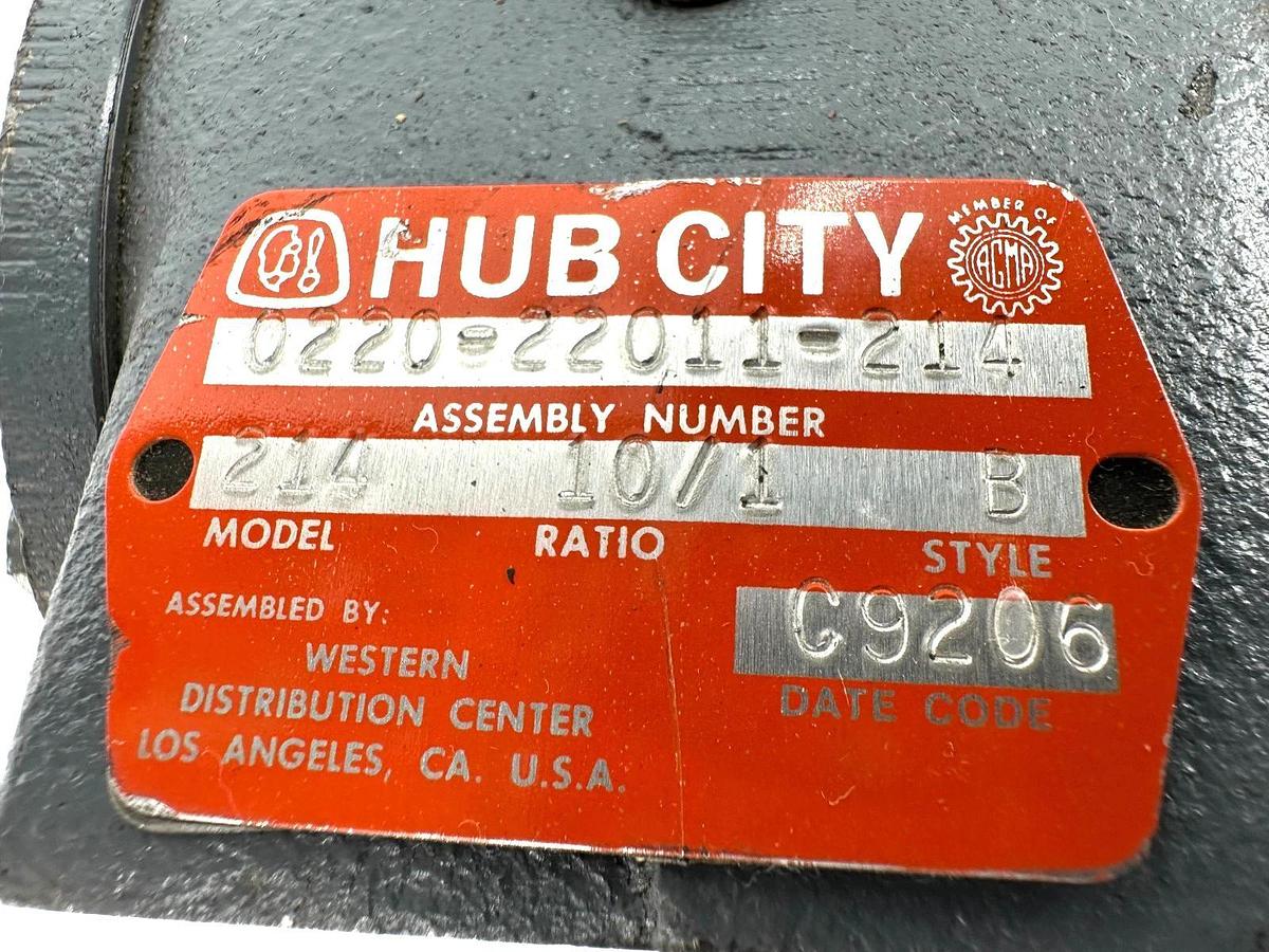 New Hub City 0220-22011-214 Gear Reducer Model 214 Ratio 10/1 Style B - No Box