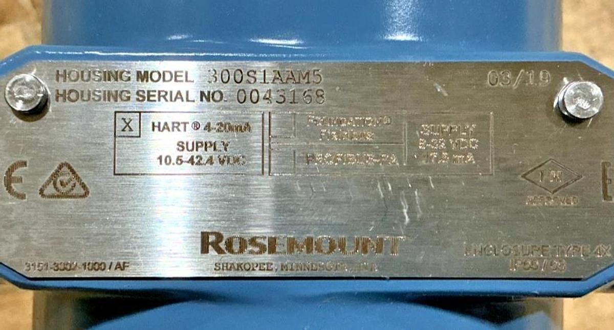 New Emerson Rosemount 3051S2CD3A2A11A1AM5 Pressure Transmitter MWP- 3626PSI
