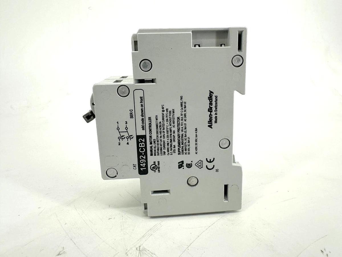 New Allen Bradley 1492-CB2G100 Ser C Manual Motor Controller 10A 2P