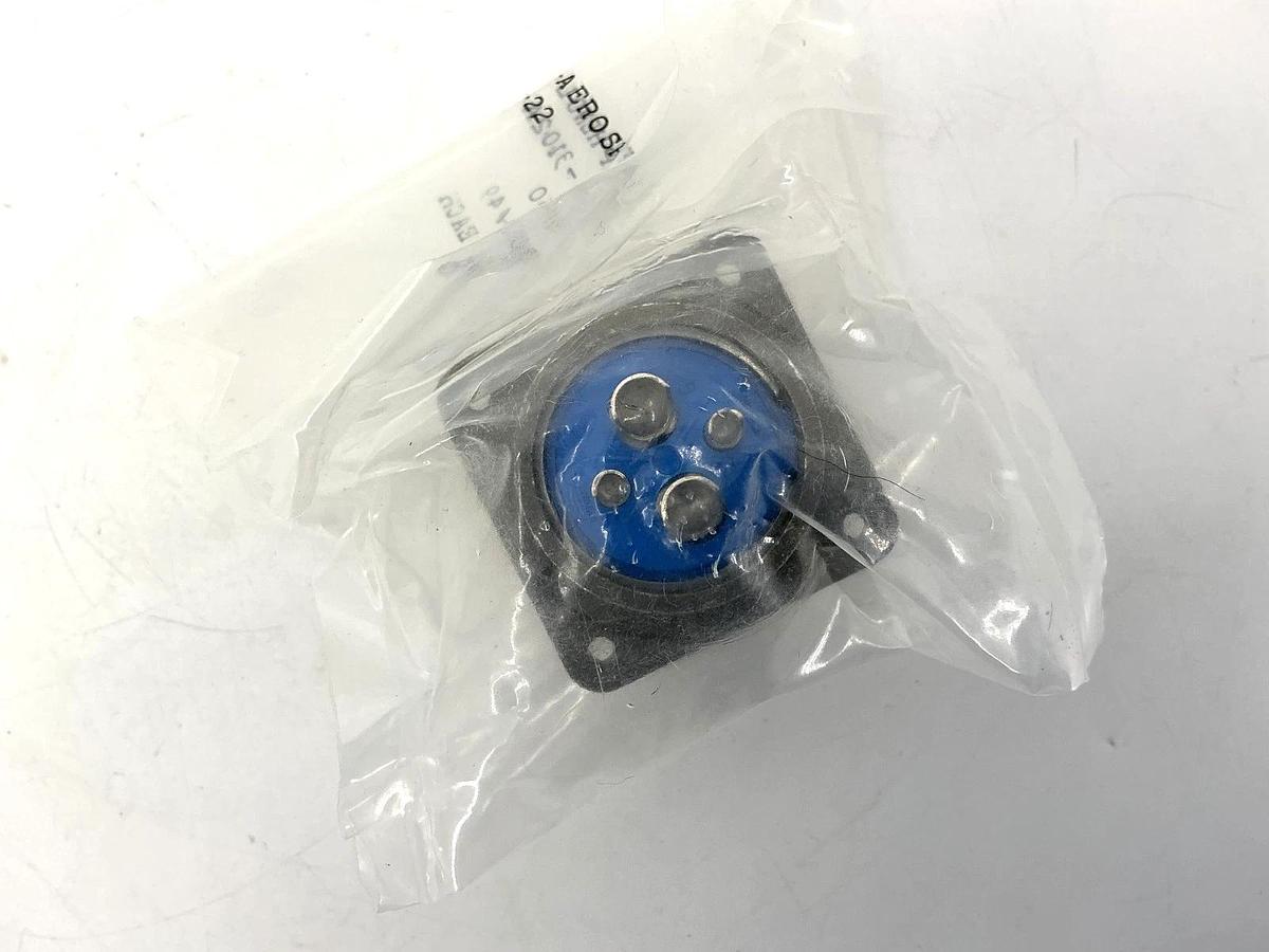Lot of 2 New Amphenol 97-3102A-22 Connector Receptacle Male/Female 4-Pin