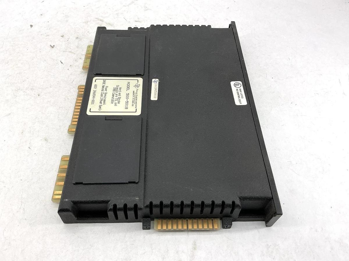 Used Texas Instruments 500-5018 Word Input Module 24VDC Nominal Class 2 Power Supply