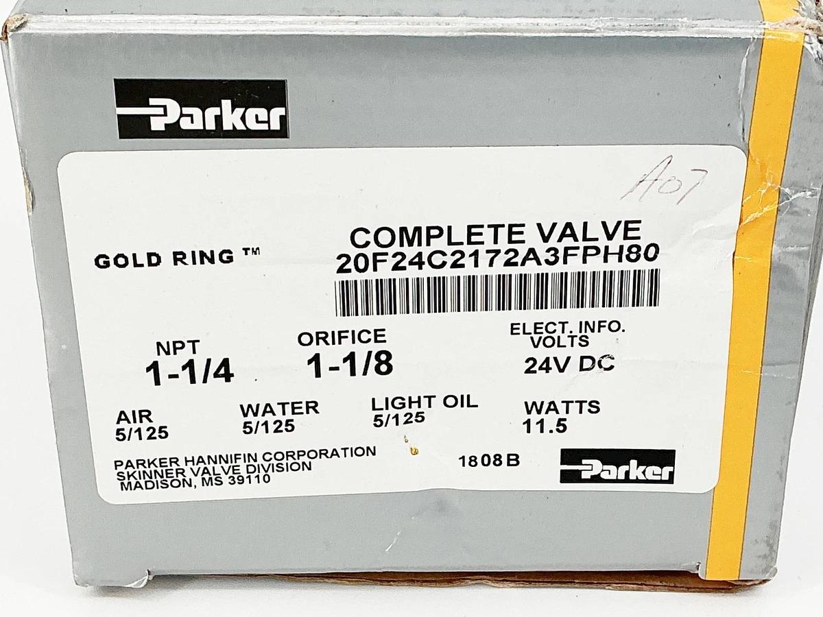 New Parker 20F24C2172A3FPH80 Solenoid Valve 1-1/4" NPT 24VDC 11.5W
