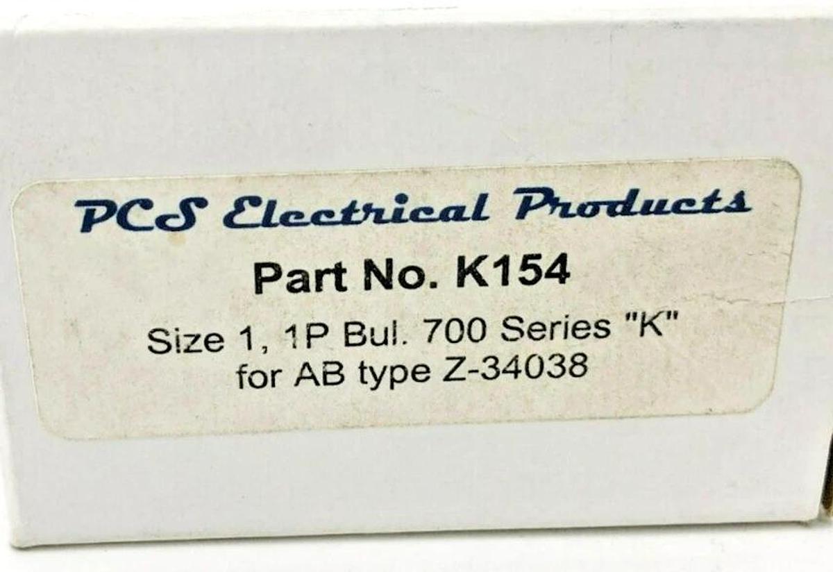New PCS Electric K154 Contact Kit 1P Size 1 Replaces Allen Bradley Z-34038
