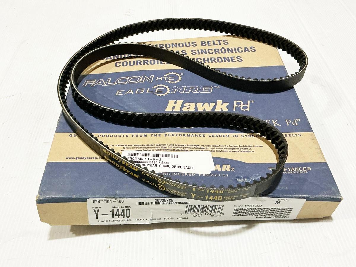 New Goodyear Y-1440 Synchronous Belt 8MM Pitch 180T 16MM Width 1440MM
