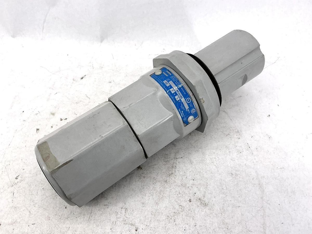 Used Crouse Hinds NR632 & NPJ6384 Pin & Sleeve Plug 2W 3P 60A 250VDC 600VAC