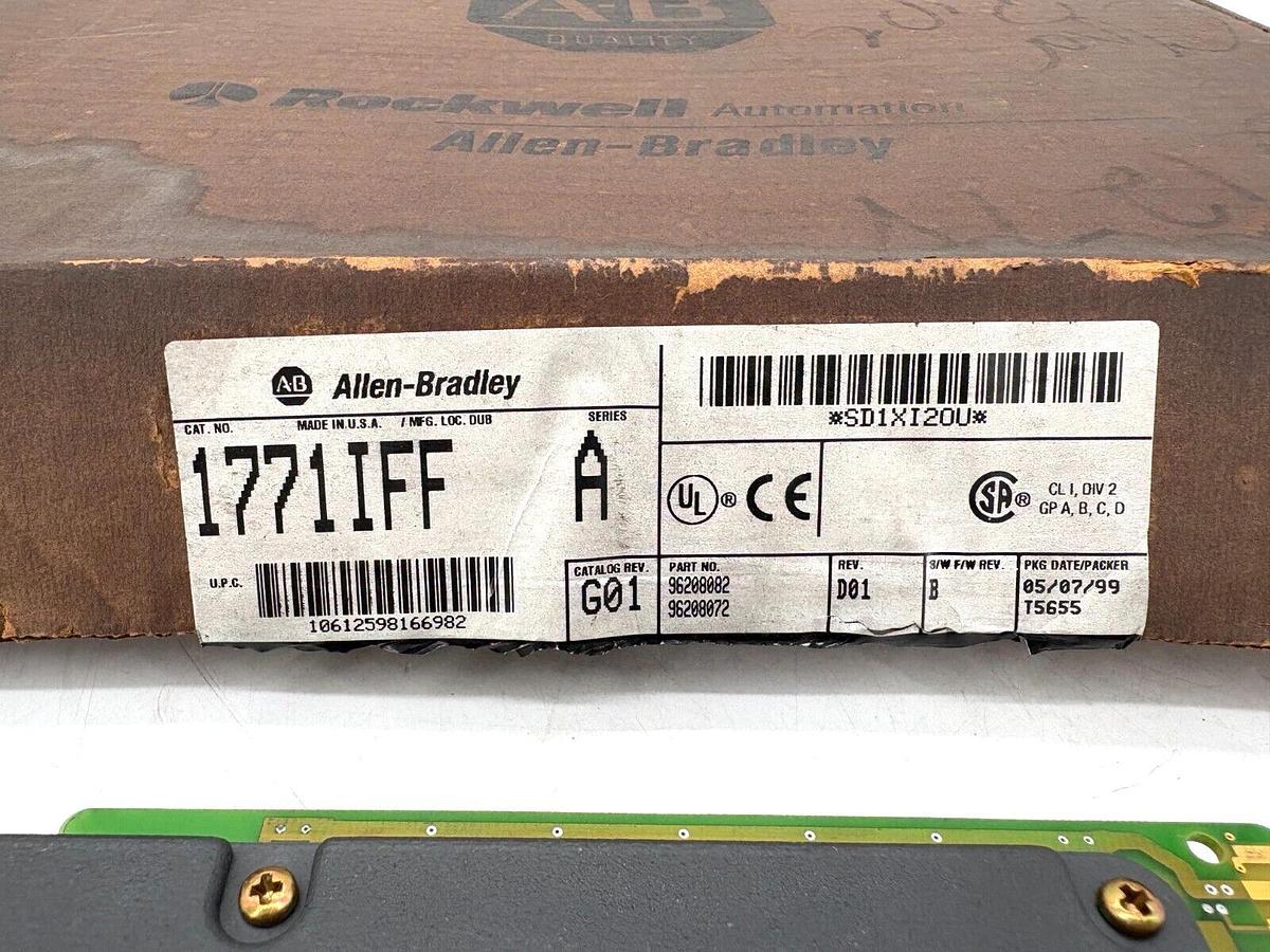 New Allen Bradley 1771-IFF Ser. A PLC-5 Fast Analog Input Module