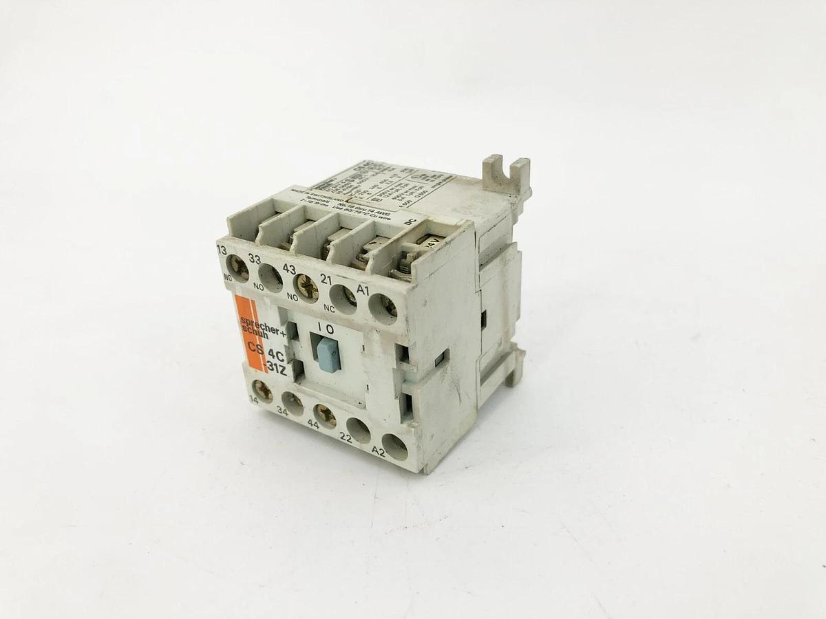 Used Sprecher + Schuh CS4C-31Z Industrial Control Relay 600VAC 24VDC
