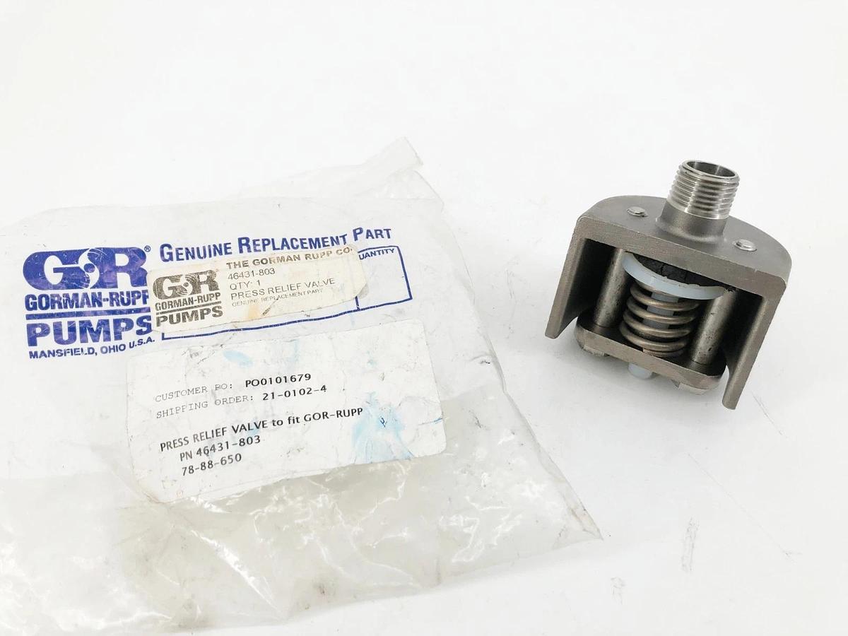 New Gorman Rupp 46431-803 Pressure Relief Valve