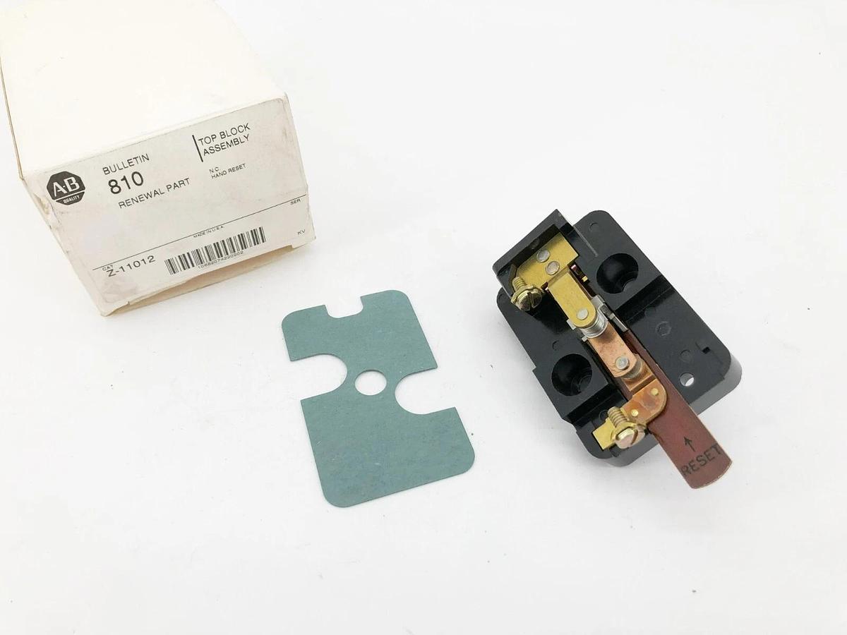 New Allen Bradley Z-11012 Top Block Assembly N.C. Hand Reset
