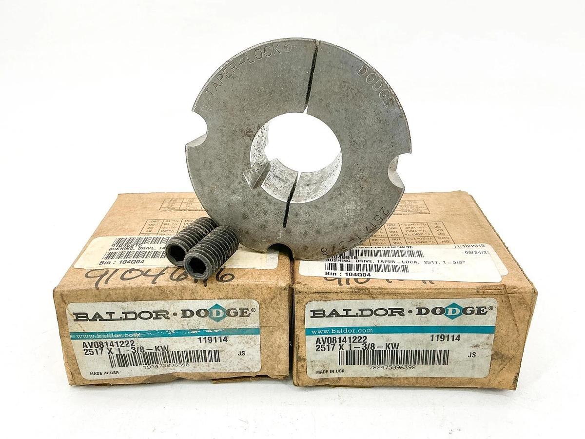 New Lot of 2 Dodge 2517X1-1/4-KW Taper-Lock Bushing 1-1/4" Bore 119112