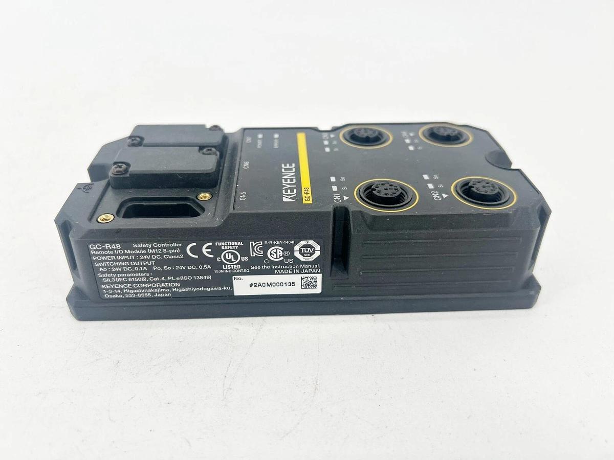 New Keyence GC-R48 Remote I/O M12 Remote Interlock Switch Type 8 Pin 4 Port
