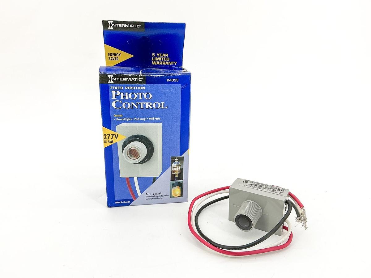 New Intermatic K4033 Fixed Position Photo Control 277V 15A