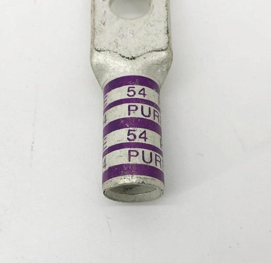 Lot of 4 New Thomas & Betts 54270 Compression Lugs 2-Hole 4/0 200N 54 Purple