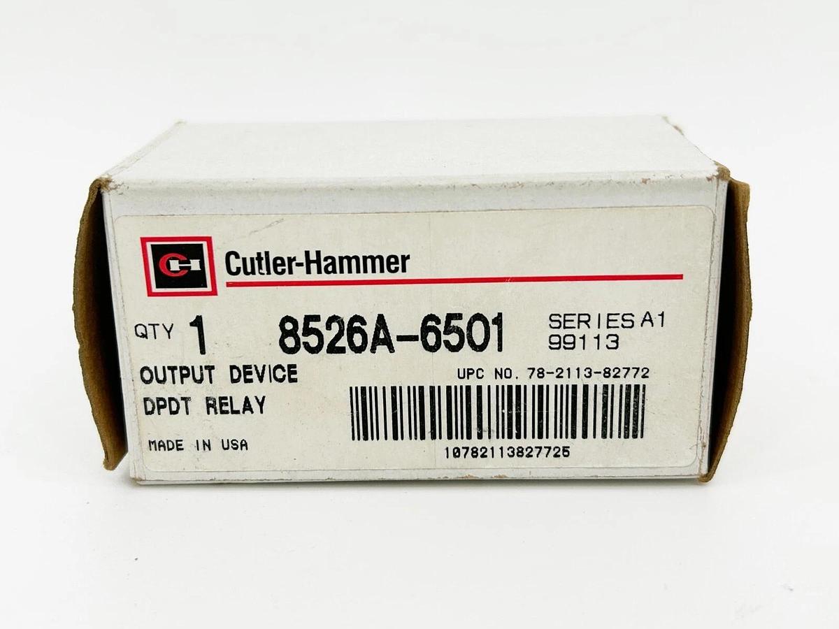 New Cutler Hammer 8526A-6501 Output Device Relay DPDT