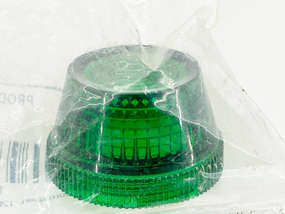 New Lot of 3 Allen Bradley 800T-N26G Pushbutton Green Cap For Pilot Light Ser.C