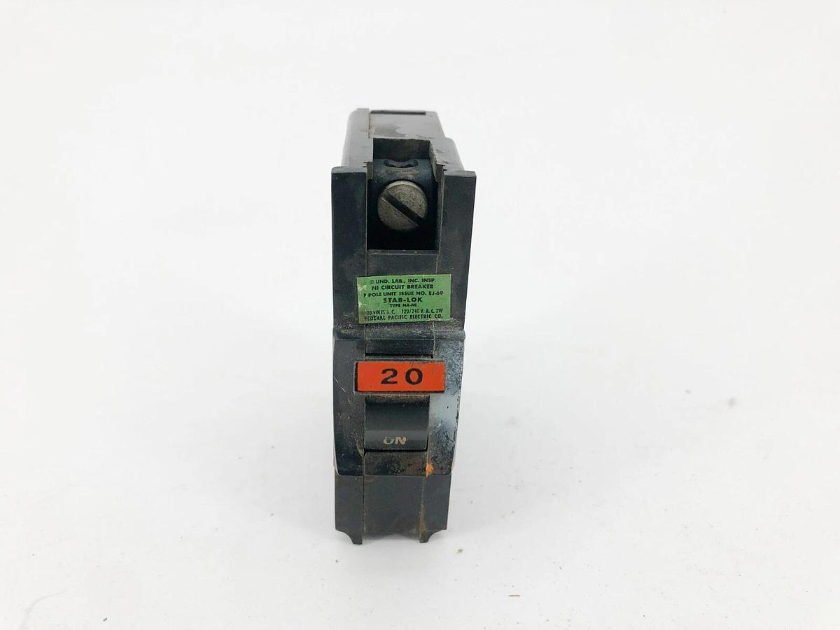Lot of 3 Federal Pacific NA20 Stab-Lok Circuit Breakers 20A 1 Pole