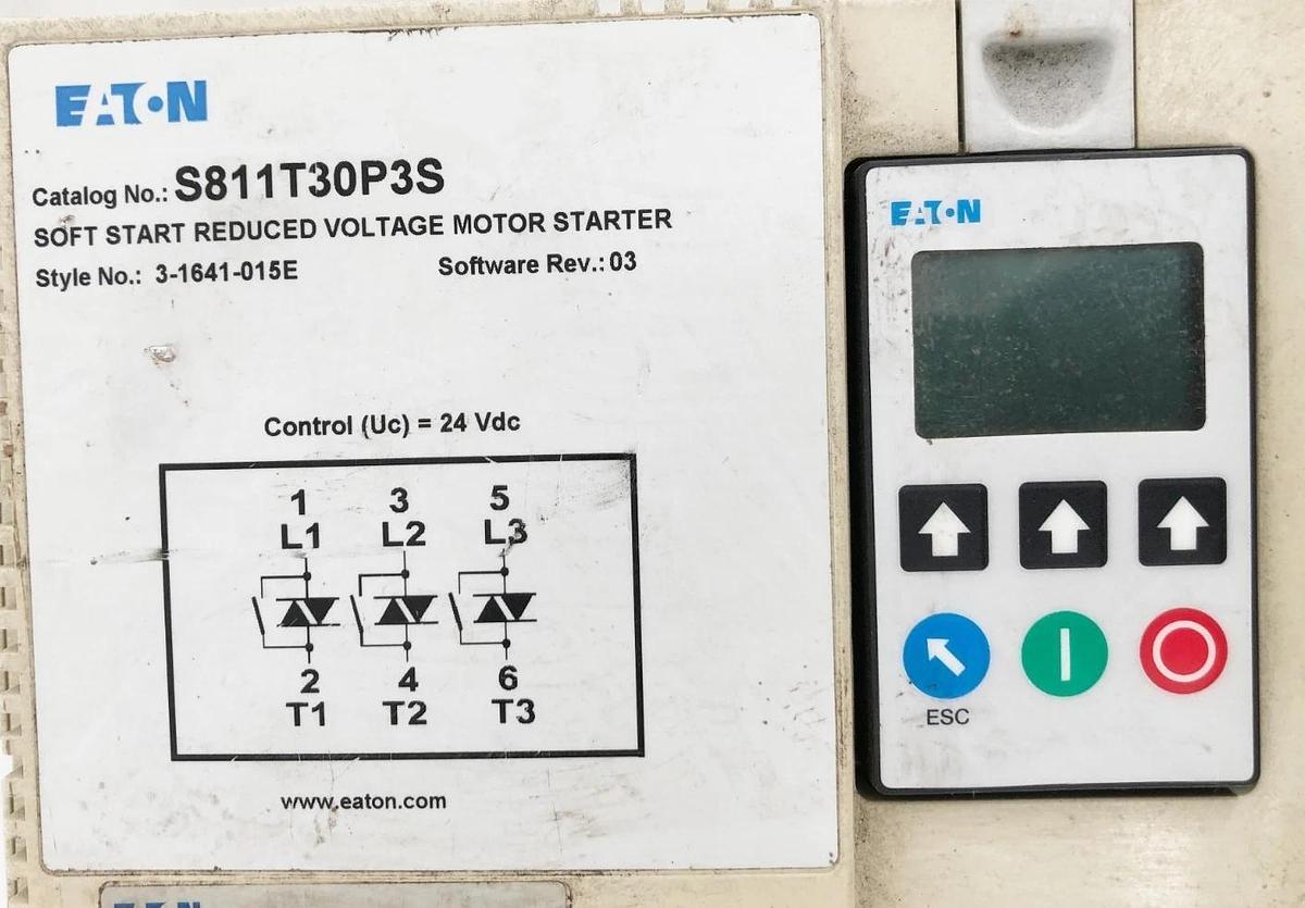 Used Eaton S811T30P3S Reduced Voltage Soft Starter 304A 3PH 600VAC Max 300HP