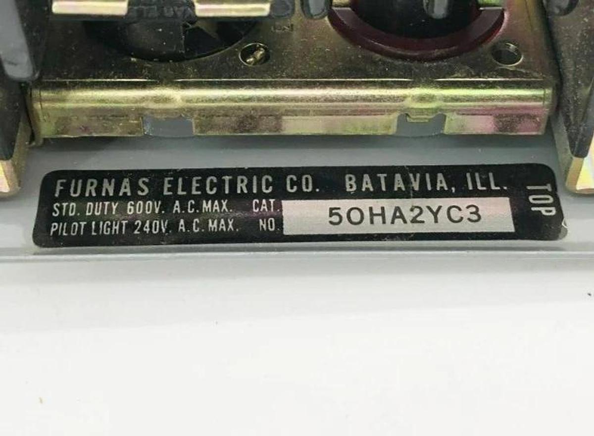 New Furnas 50HA2YC3 Indicator Light/ Selector Switch 600VAC HAND-OFF-AUTO