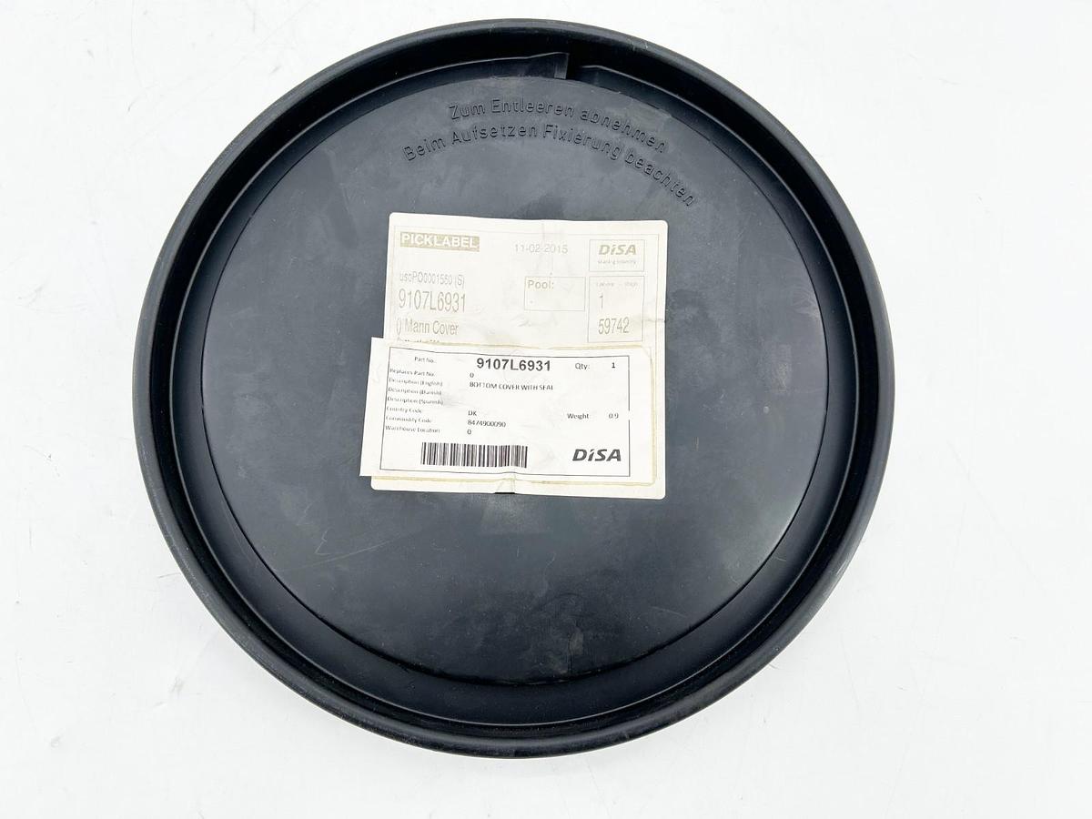 New Disa 9107L6931 Bottom Cover With Seal Mann Cover