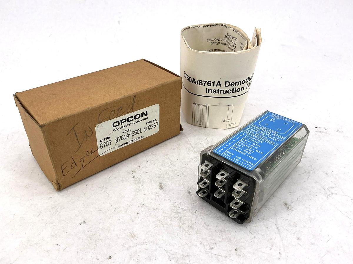Used Opcon 8761A-6501 Demodulator 12VDC 1A Modular Component 102267