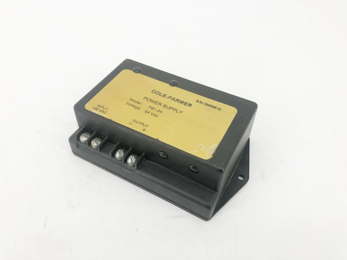 Used Cole Parmer PS1-24 Power Supply 120VAC to 24VDC 70mA