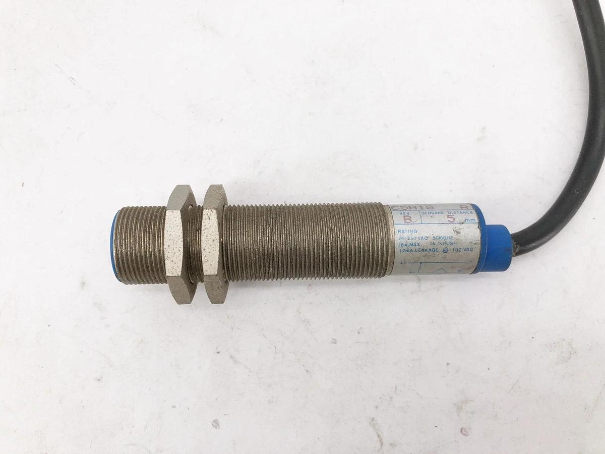 Used Allen Bradley 871C-C5A18 Ser. A Inductive Proximity Sensor 5mm 24-250VAC