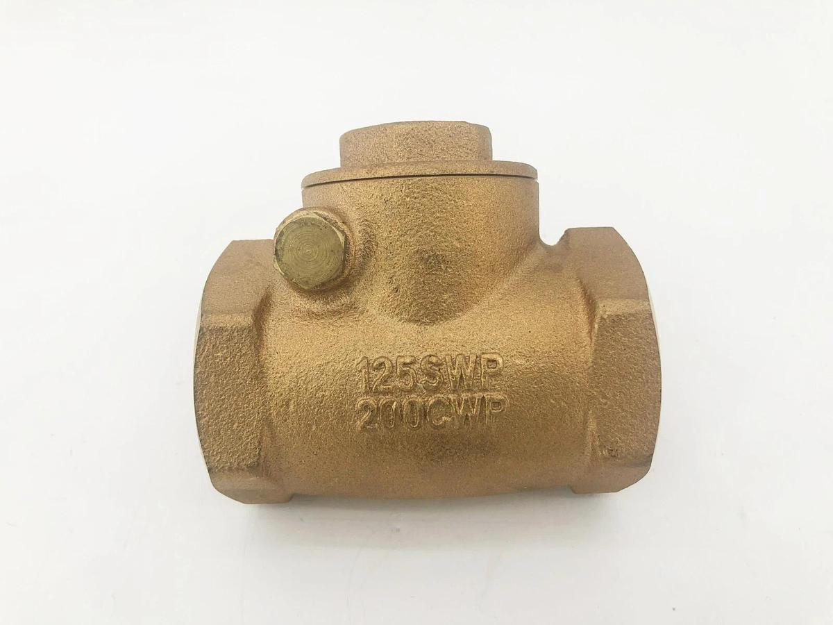 New Zoro Select 10F294 Bronze Swing Check Valve 1-1/2" NPT