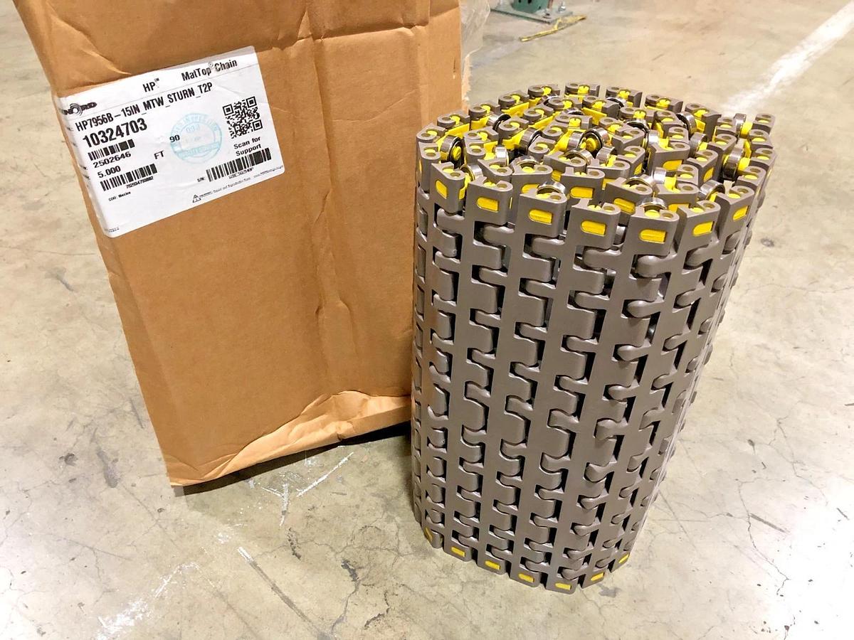 New Rexnord 10324703 Conveyor Chain HP7956B-15IN-MTW-STURN-T2P 15" W x 5FT L