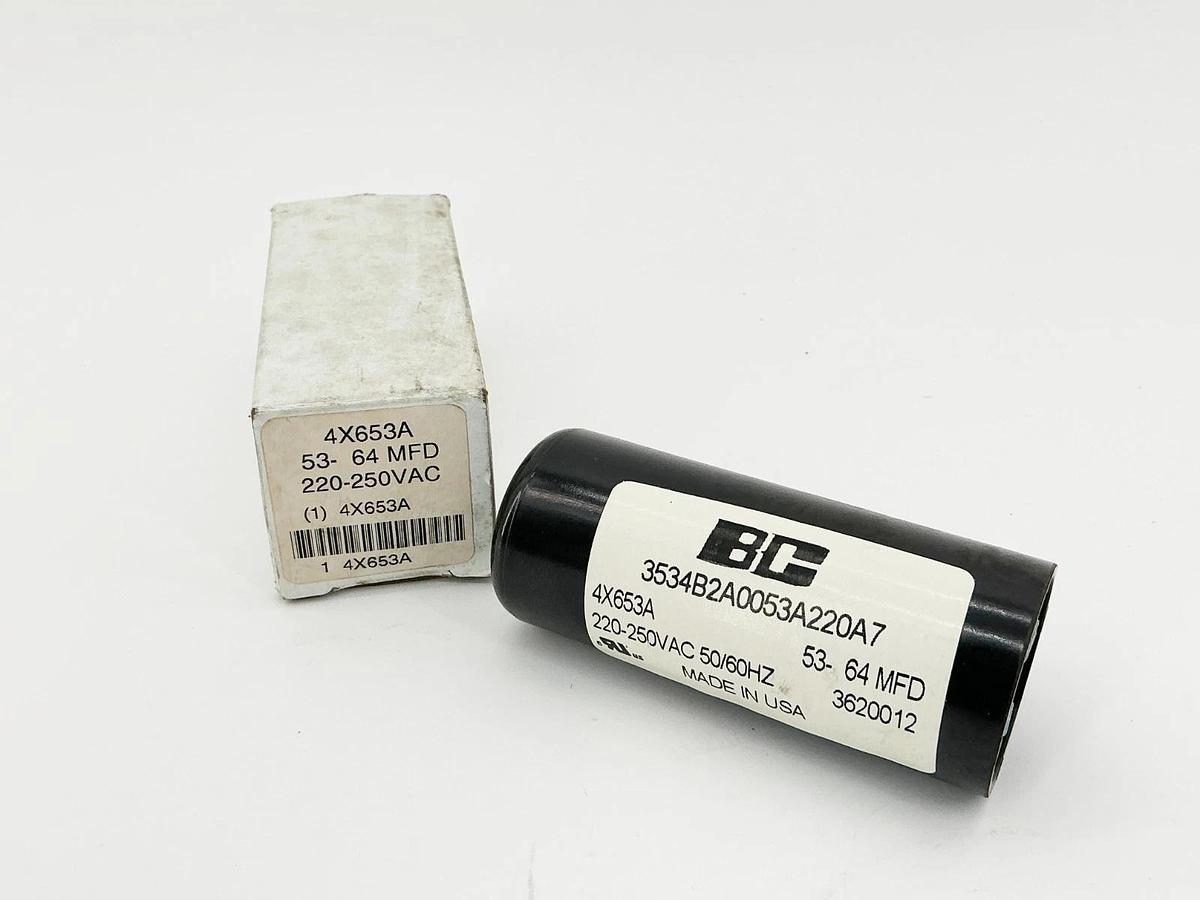 New Philips BC 4X653A Capacitor 53-64MFD 250V 50/60Hz 3534B2A0053A220A7