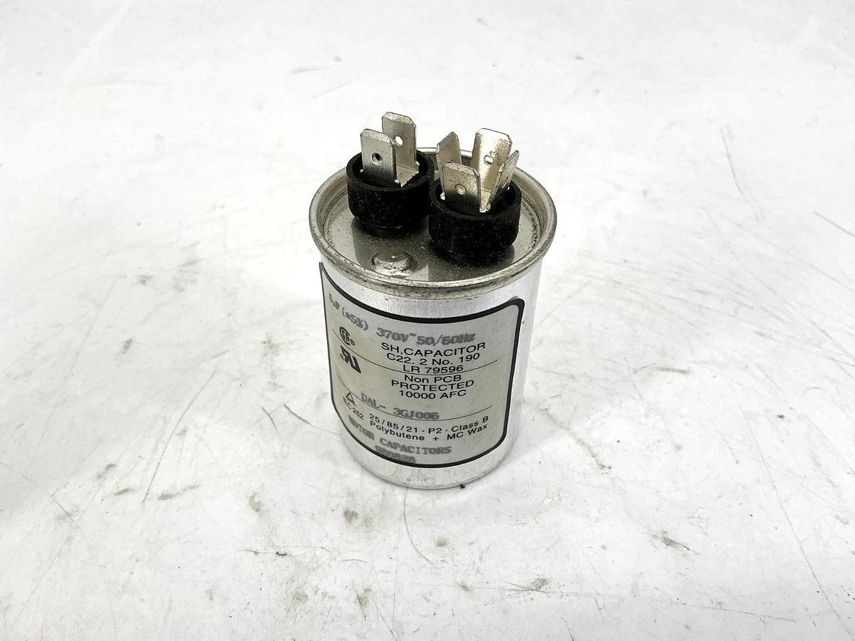 Used Lot of 3 SH Capacitor DAL-3GJ006 Motor Capacitor 6uF 370V 50/60HZ