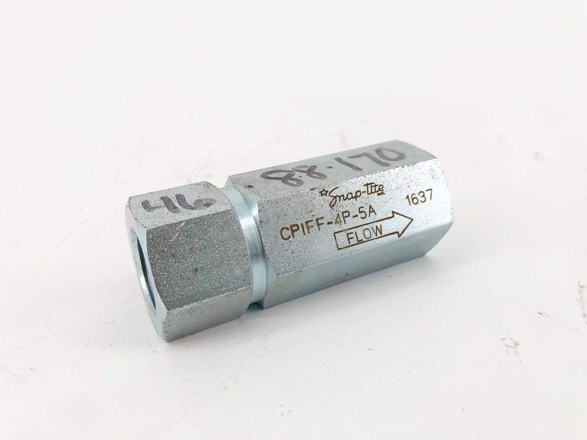 New Parker Snap-Tite CPIFF-4P-5A Hydraulic Check Valve 1/2" NPT 500psi