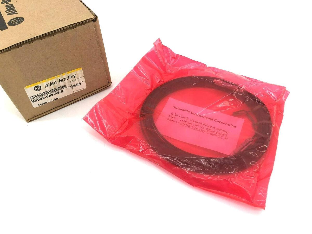New Allen Bradley 80026-053-05-R Fiber Optic Cable 5.5 Meter Length