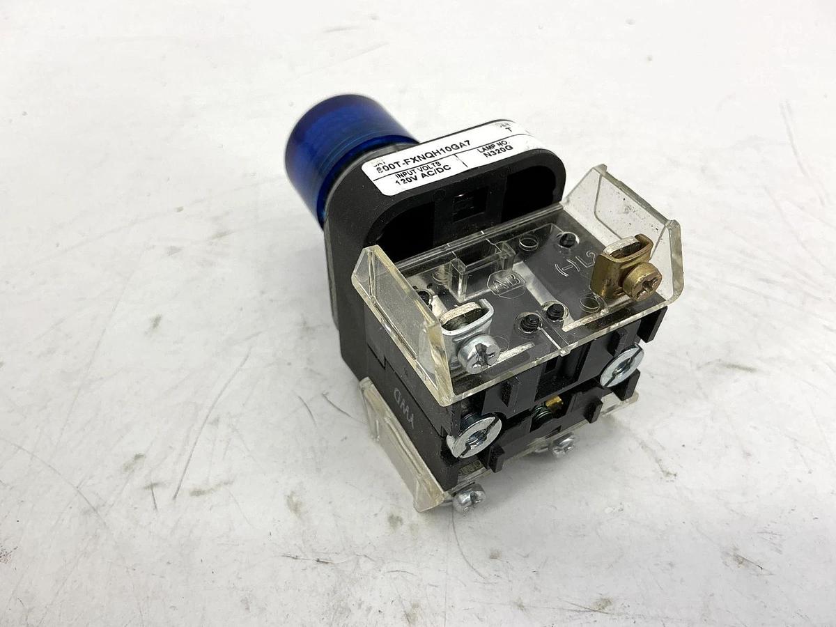 New Allen Bradley 800T-QBH10B Ser T Illuminated Push Button Blue Lens LED 120V