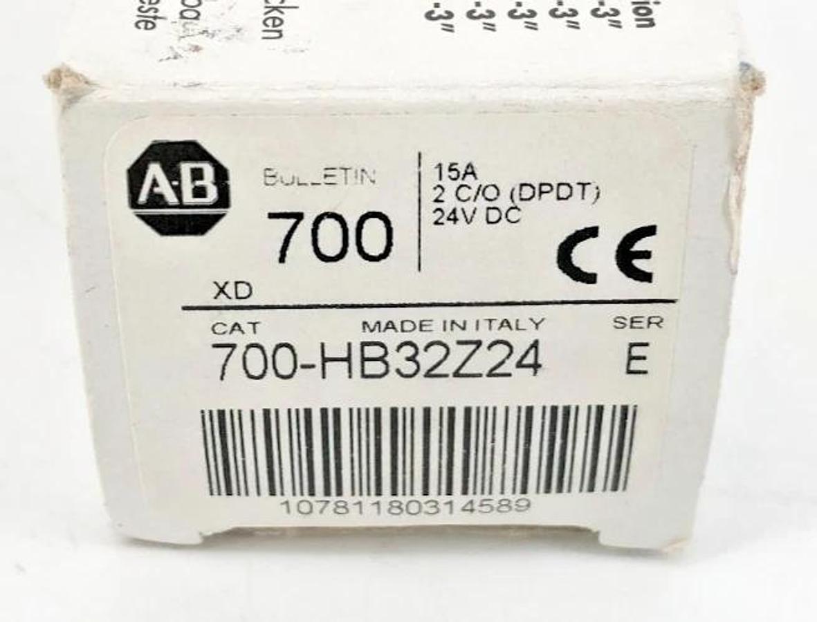 Lot of 2 New Allen Bradley 700-HB32Z24 Ser. E Relays 24VDC 15A DPDT