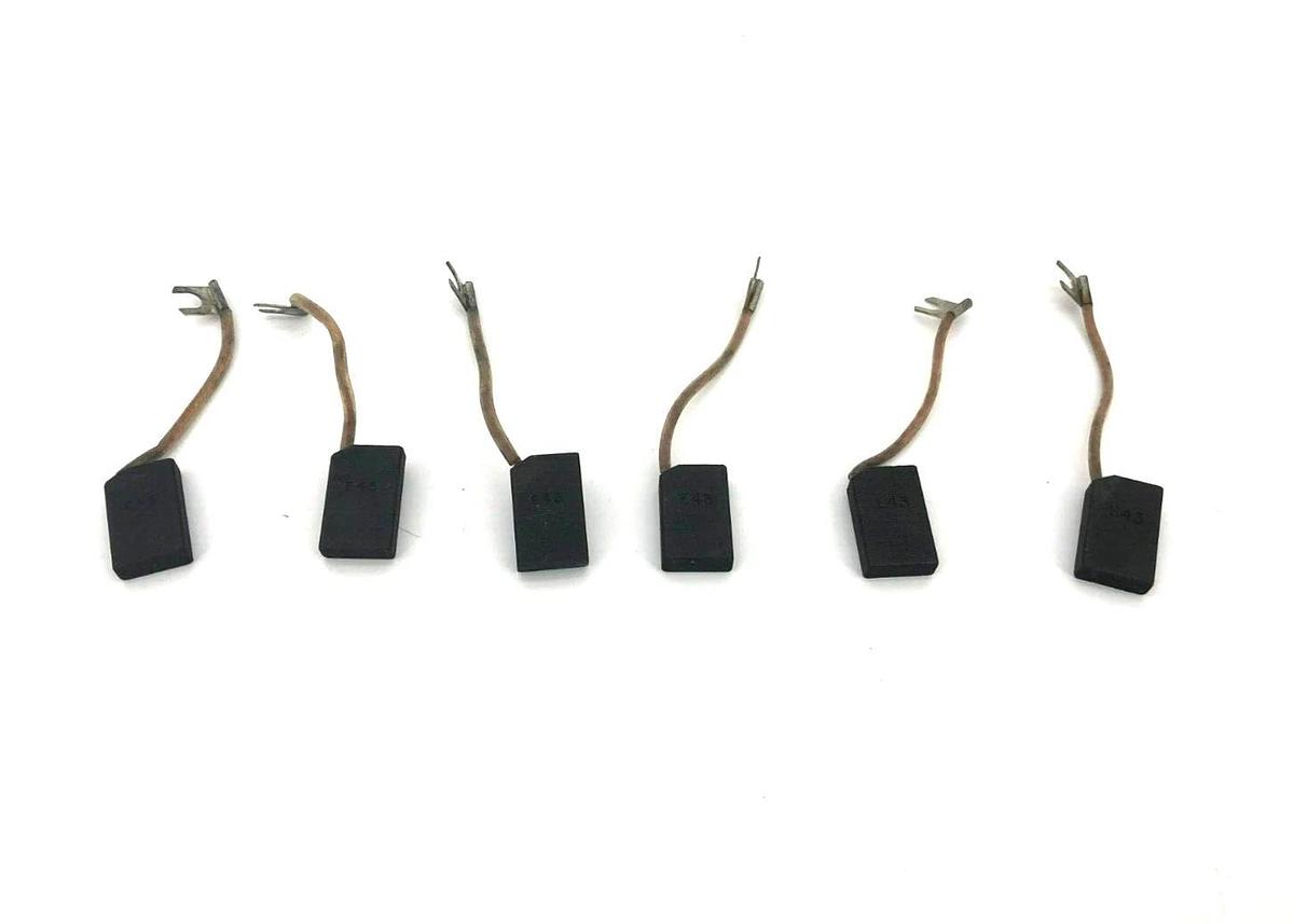 Lot of 6 New Unbranded E43 Carbon Brushes 1-1/4"x3/4"x5/16"