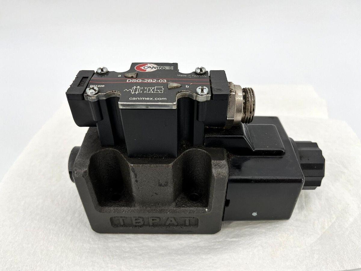 Used Canimex DSG-2B2-03-A110 Solenoid Hydraulic Valve 110V Coil