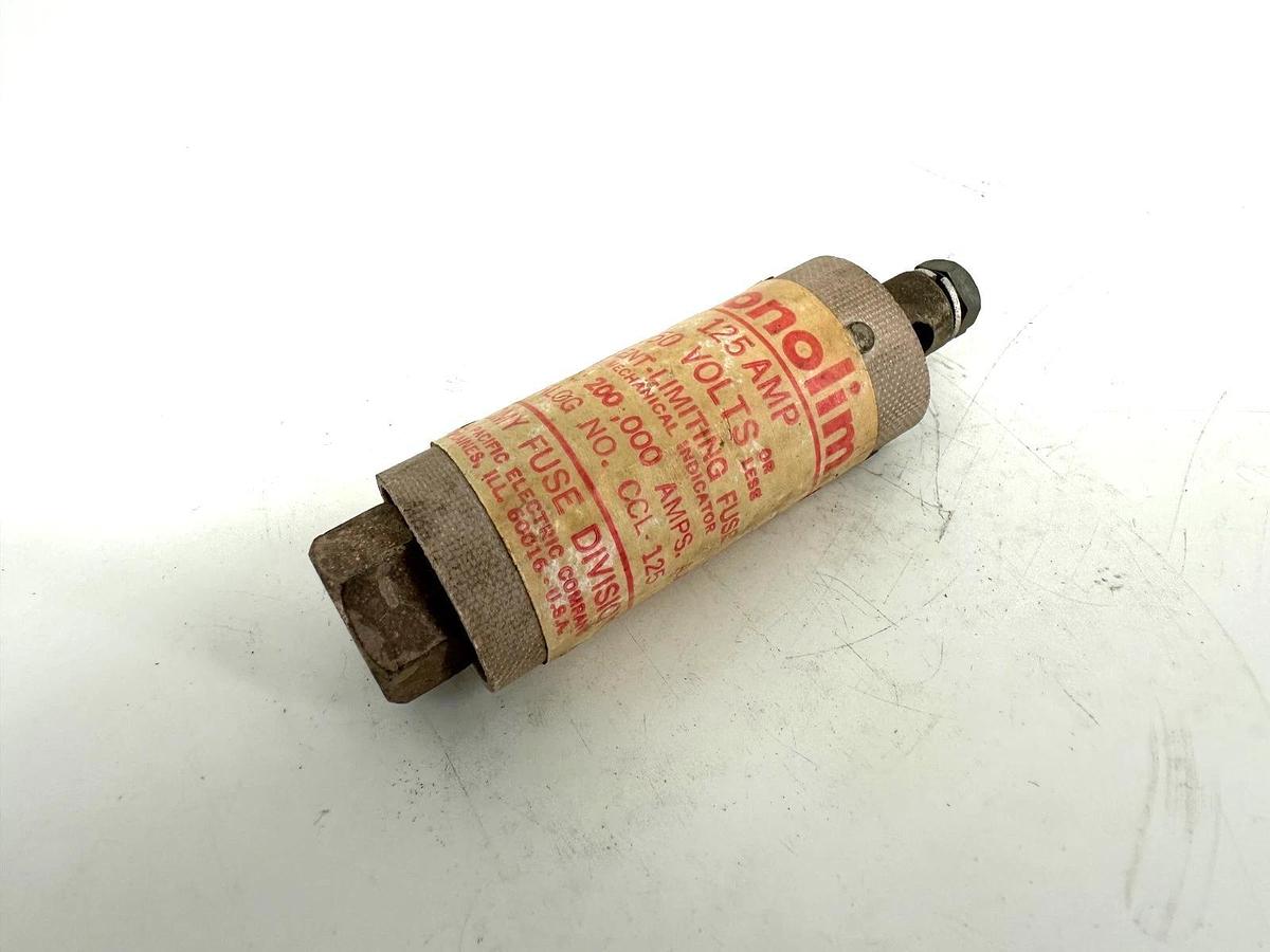 Used Econolim CCL-125 Current-Limit Fuse with Mechanical Indicator 125A 660V