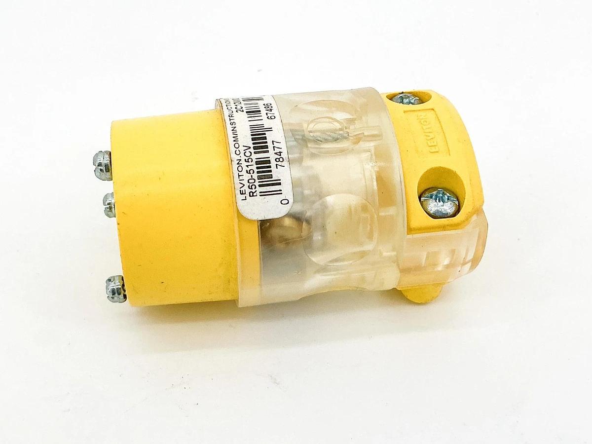 New Leviton R50-5155CV Illuminated Plug Connector 15A 125V 2C12W0 - No Box