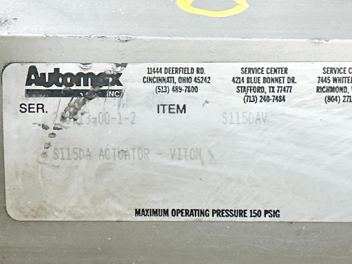 Used Automax S115DA Pneumatic Rack & Pinion S115DAV