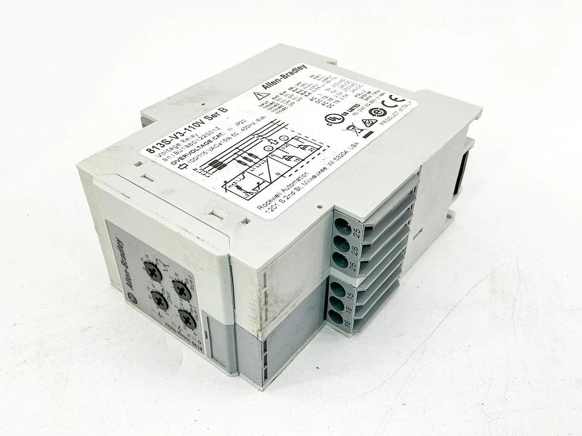New Allen Bradley 813S-V3-110V Voltage Relay 3PH 110-115V 8VA Ser.B